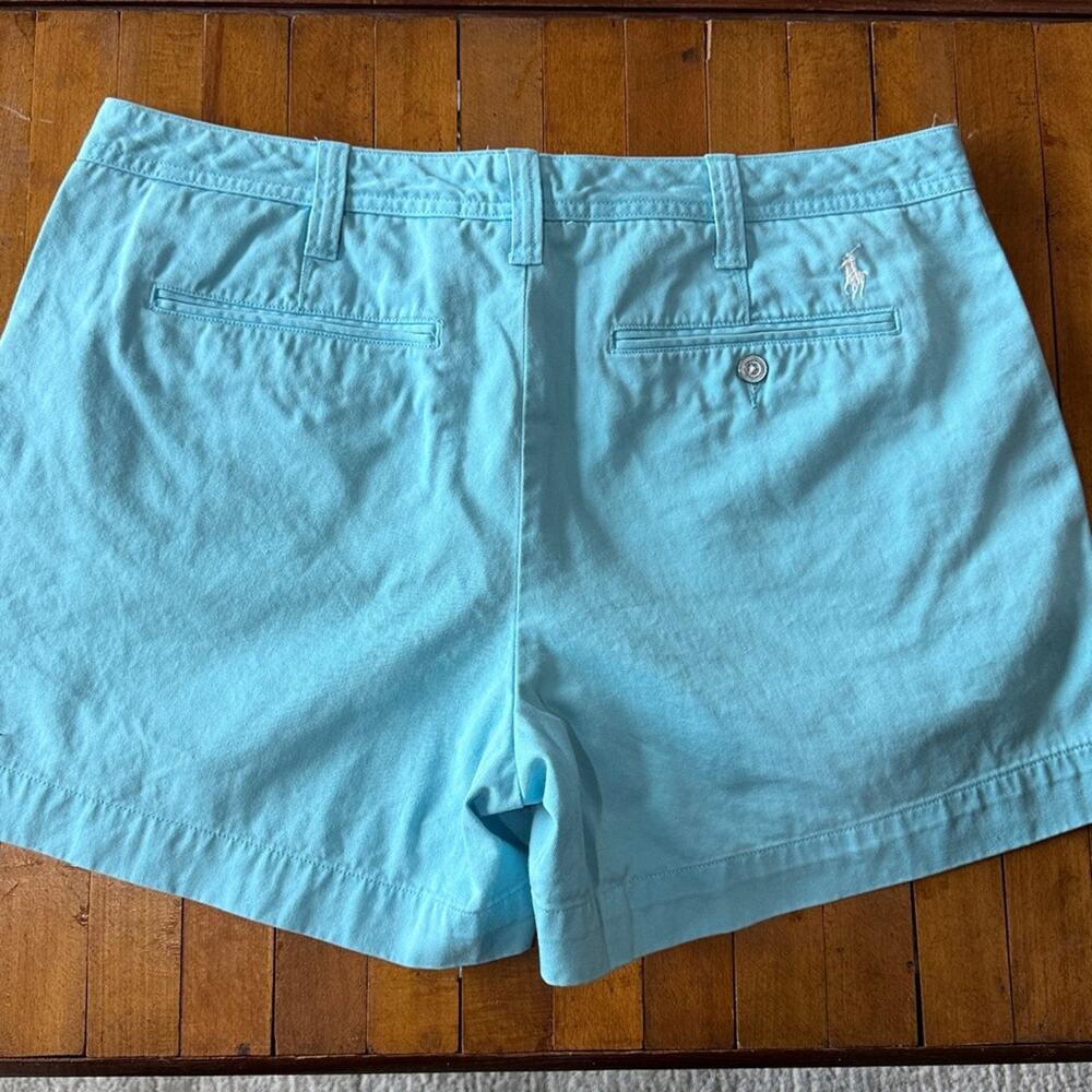 Polo Ralph Lauren Aqua Vintage Washed Chino Shorts 4.5" Size 14 - Picture 3 of 5